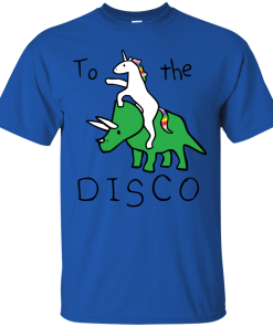 To The Disco - Unicorn Riding Triceratops T-Shirt