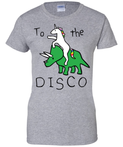 To The Disco - Unicorn Riding Triceratops T-Shirt