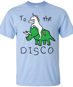 To The Disco - Unicorn Riding Triceratops T-Shirt