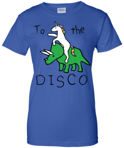 To The Disco - Unicorn Riding Triceratops T-Shirt