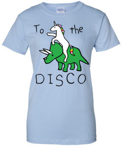 To The Disco - Unicorn Riding Triceratops T-Shirt