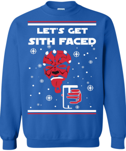 Star Wars Christmas Sweater Lets Get Sith Faced Shirt, Long Sleeve