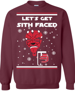 Star Wars Christmas Sweater Lets Get Sith Faced Shirt, Long Sleeve