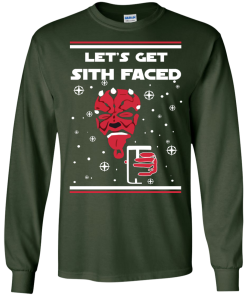 Star Wars Christmas Sweater Lets Get Sith Faced Shirt, Long Sleeve