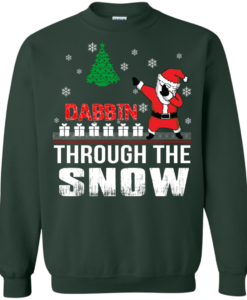 Dabbin Through The Snow Christmas Sweater
