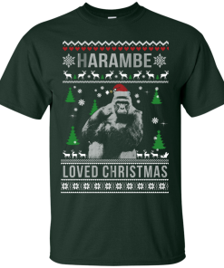 Harambe Loved Christmas Sweater, T-Shirt, Long Sleeve