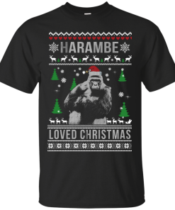 Harambe Loved Christmas Sweater, T-Shirt, Long Sleeve