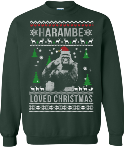 Harambe Loved Christmas Sweater, T-Shirt, Long Sleeve