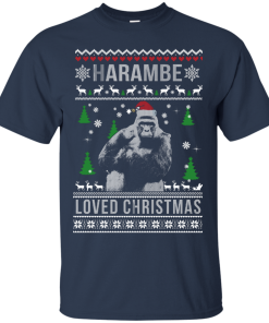 Harambe Loved Christmas Sweater, T-Shirt, Long Sleeve