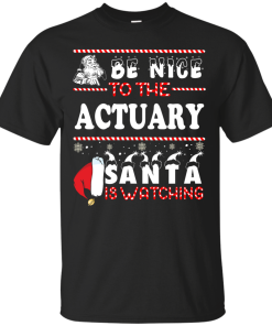 Be Nice To The Actuary Santa Is Watching Sweatshirt, T-Shirt