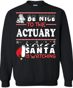 Be Nice To The Actuary Santa Is Watching Sweatshirt, T-Shirt