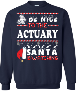 Be Nice To The Actuary Santa Is Watching Sweatshirt, T-Shirt