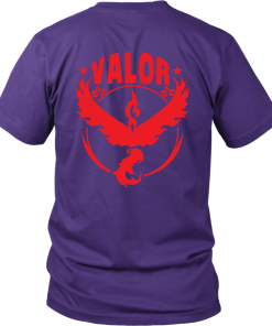 Valor Team Pokemon Go, print in back