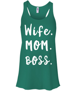 Wife. Mom. Boss Tank Top in Black and Navy