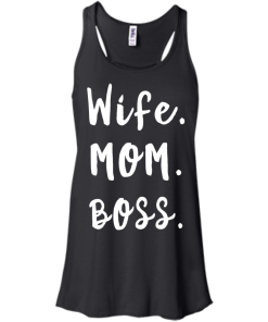 Wife. Mom. Boss Tank Top in Black and Navy