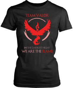 Team Valor , in the darknest night we are the flame tshirt & hoodies
