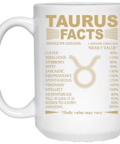 Best Taurus facts mug, Taurus Mug