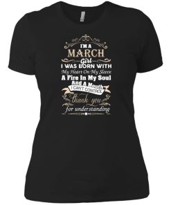 I am a March girl birth day T-shirt gift