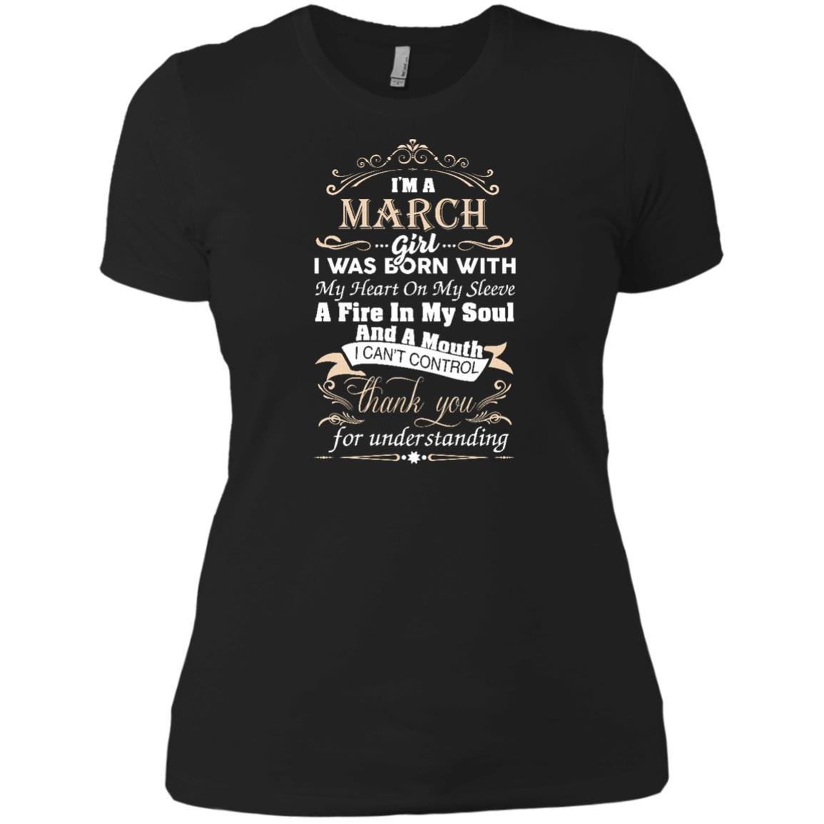 I am a March girl birth day T-shirt gift