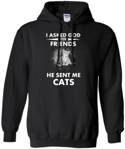 Cat Lover Shirt - I asked god for friends he sent me cats T-shirt,tank top & Hoodies