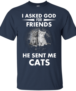 Cat Lover Shirt - I asked god for friends he sent me cats T-shirt,tank top & Hoodies