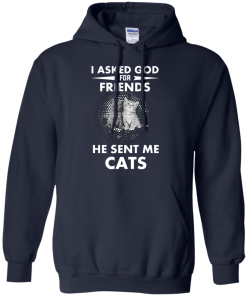 Cat Lover Shirt - I asked god for friends he sent me cats T-shirt,tank top & Hoodies